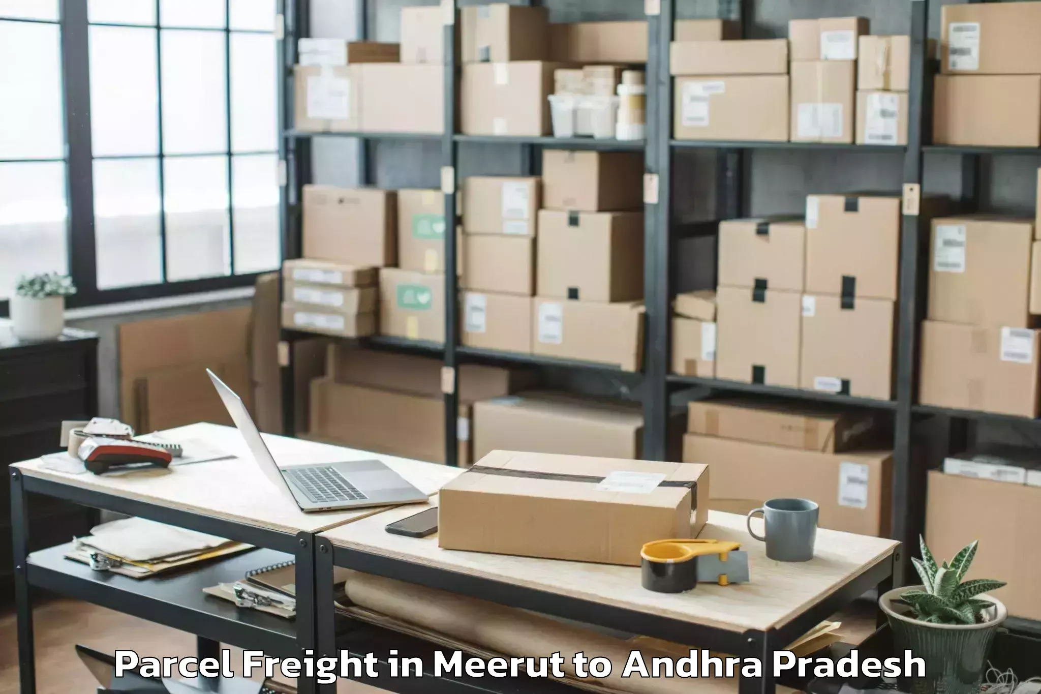 Book Meerut to Bapulapadu Parcel Freight Online